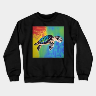 Sea Turtle Tie-Dye Painting Crewneck Sweatshirt